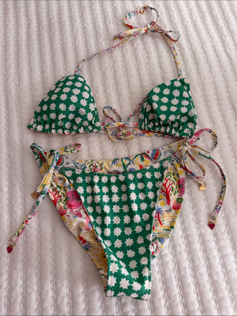 Reversible Roller Rabbit/Target Collab String Bikini NWOT